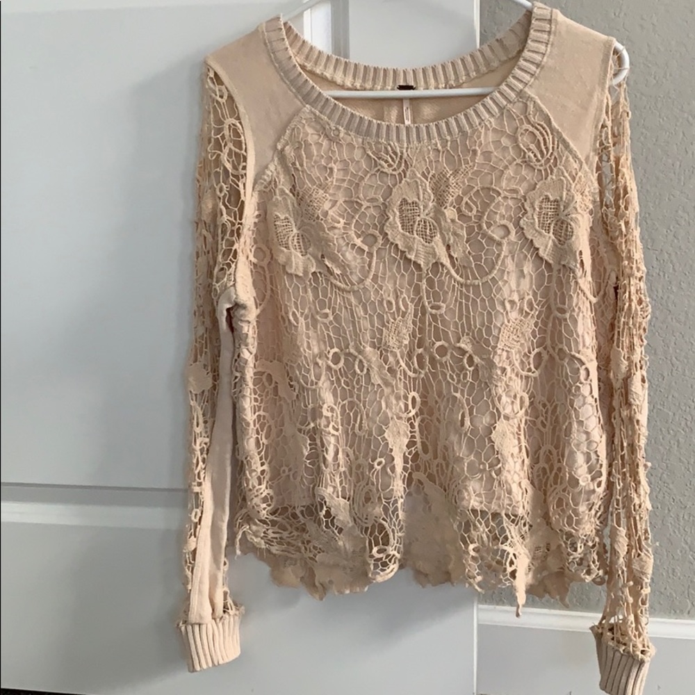 Free People Crochet Sweater